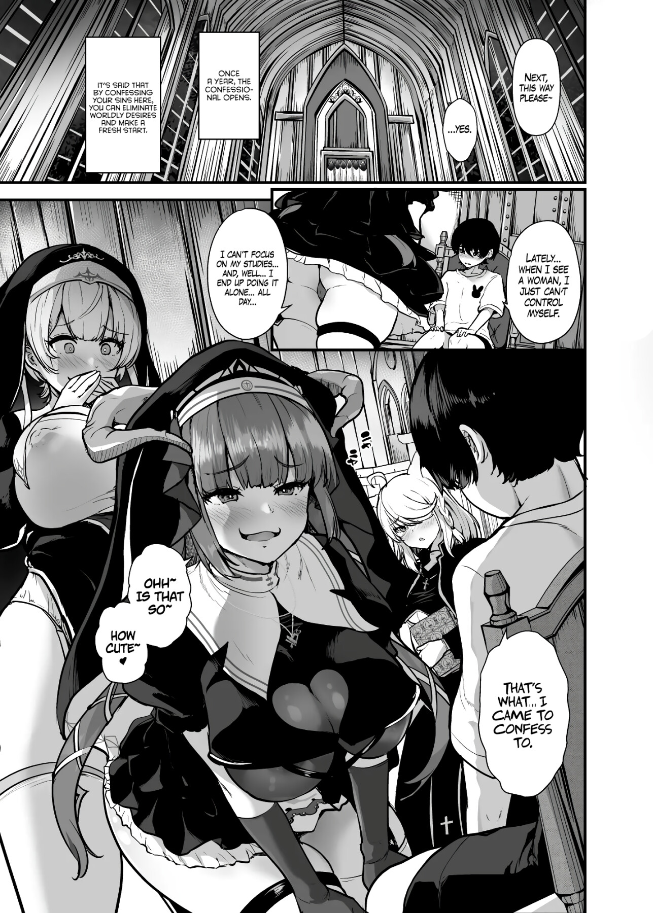 Hentai Manga Comic-The Secret Confessional-Read-2